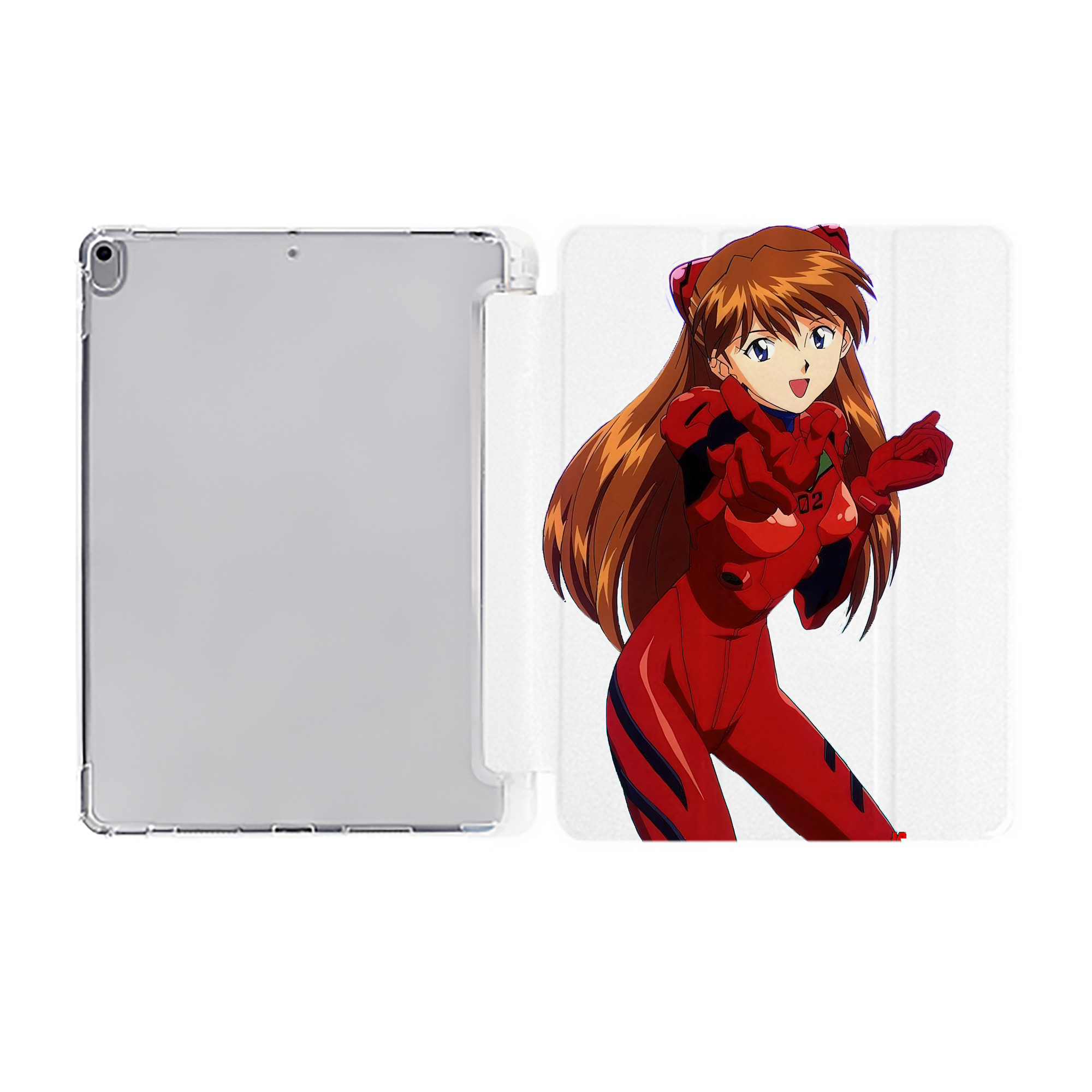 （画像用） EVA 新世紀エヴァンゲリオン IPad ケース ペン収納付き 三つ折りスタンド PUレザー×シリコン 対応機種9.5/10.5/10.9インチ